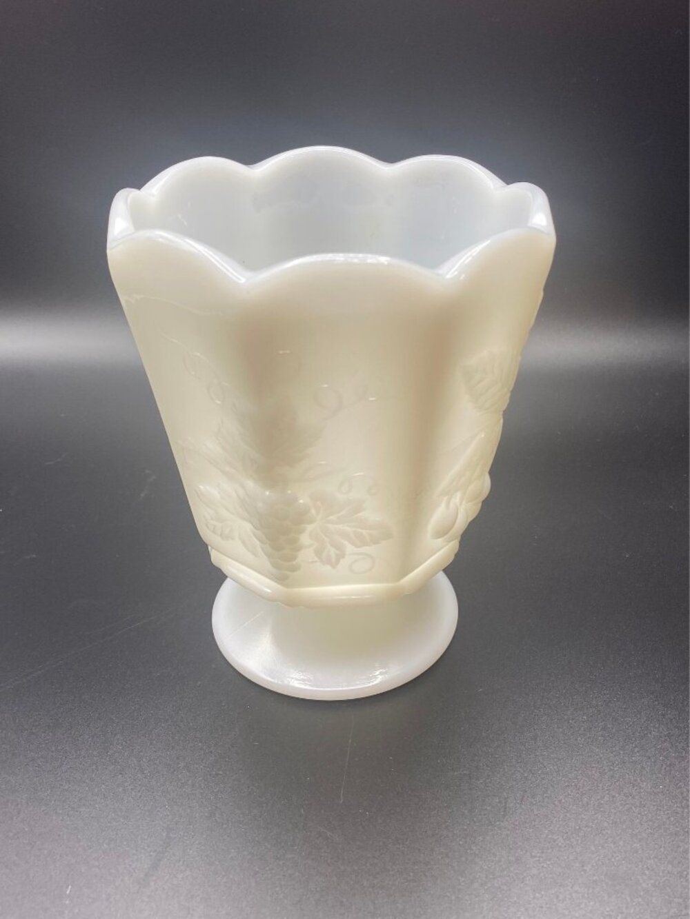 Napco  Milkglass 8 Paneled Planter or Vase